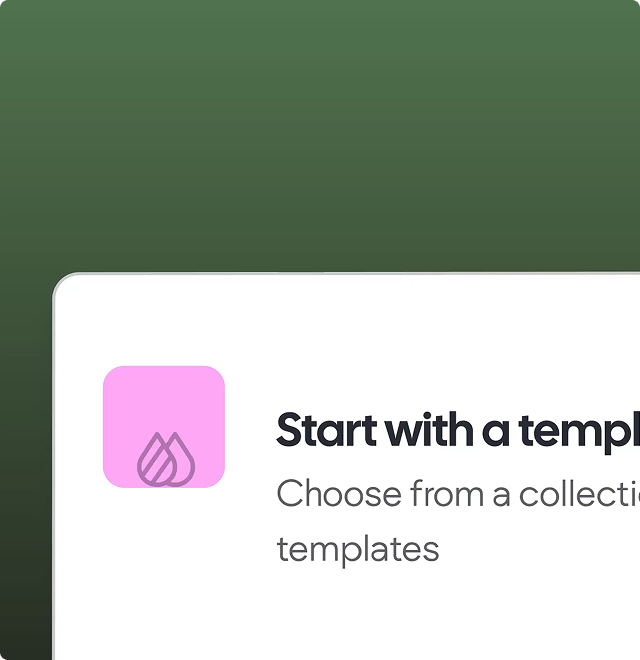 Start with a template